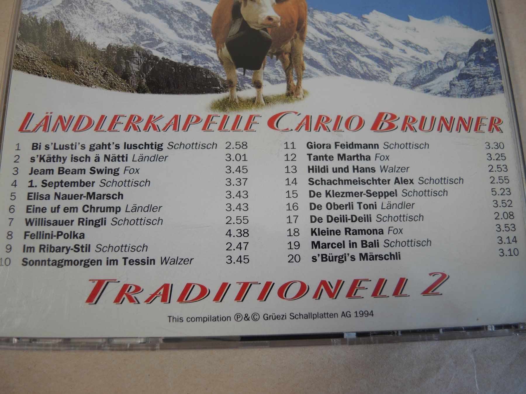 CD: Carlo Brunner - Traditionel 2 - Signierte CD Ländlerkapelle – Usato da Rorschach venduto da maeck8 3