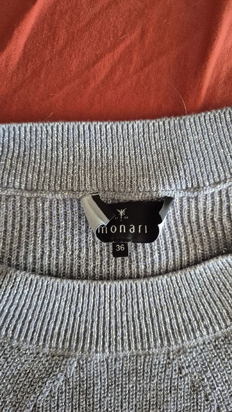 Monari Pulls & Sweat-shirts: Monari Stickpullover XS glitzer taubenblau – D'occasion à Watt par sarahZH1995 1