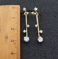 18 Karat 750 Gold Ohrhänger Mit Steine
