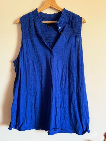 Damen Oberteil Torrid blau ärmellos, Grösse 48