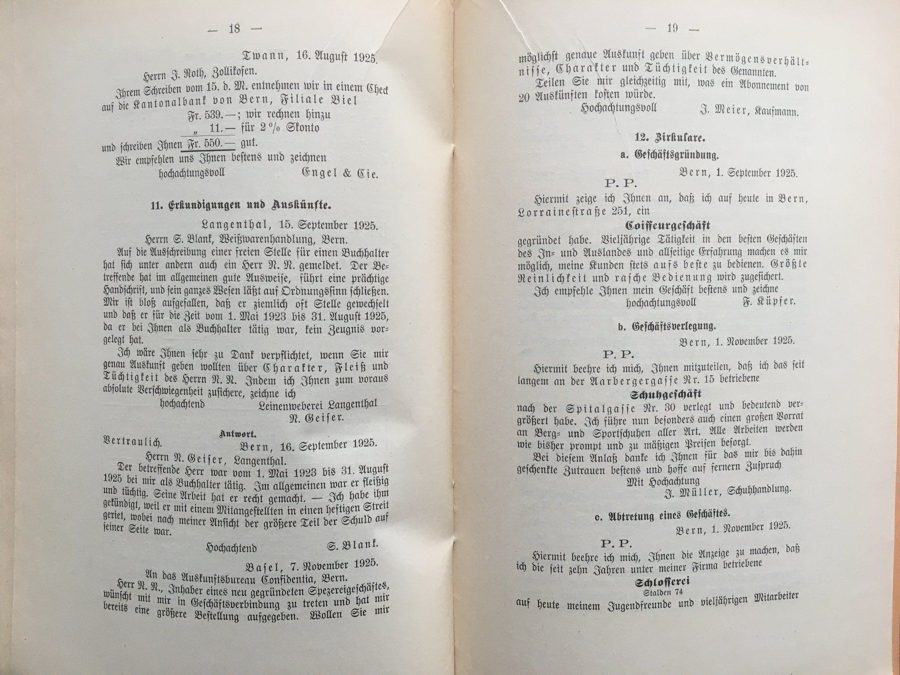 Bücher: Geschäftskorrespondenz - A. Spreng (1926) – Gebraucht aus Grenchen von Kogi7 5