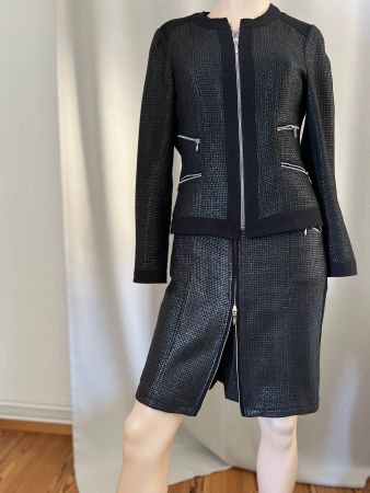 Steilmann Kostüm Damen metallic schwarz Gr.38