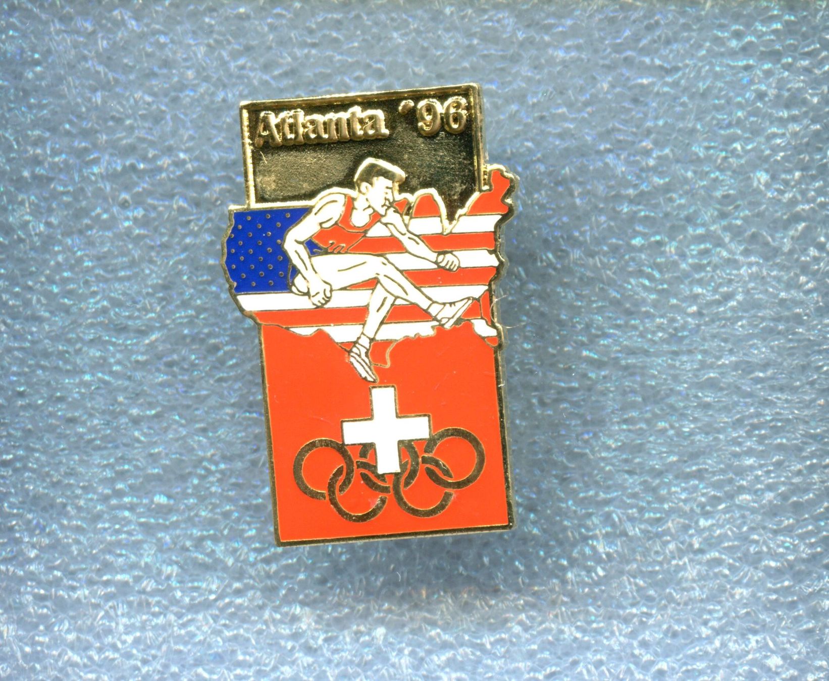 Placchette & Badge: Olympiade Atlanta '96  WEITSPRUNG – Usato da Winterthur venduto da Sammleroase