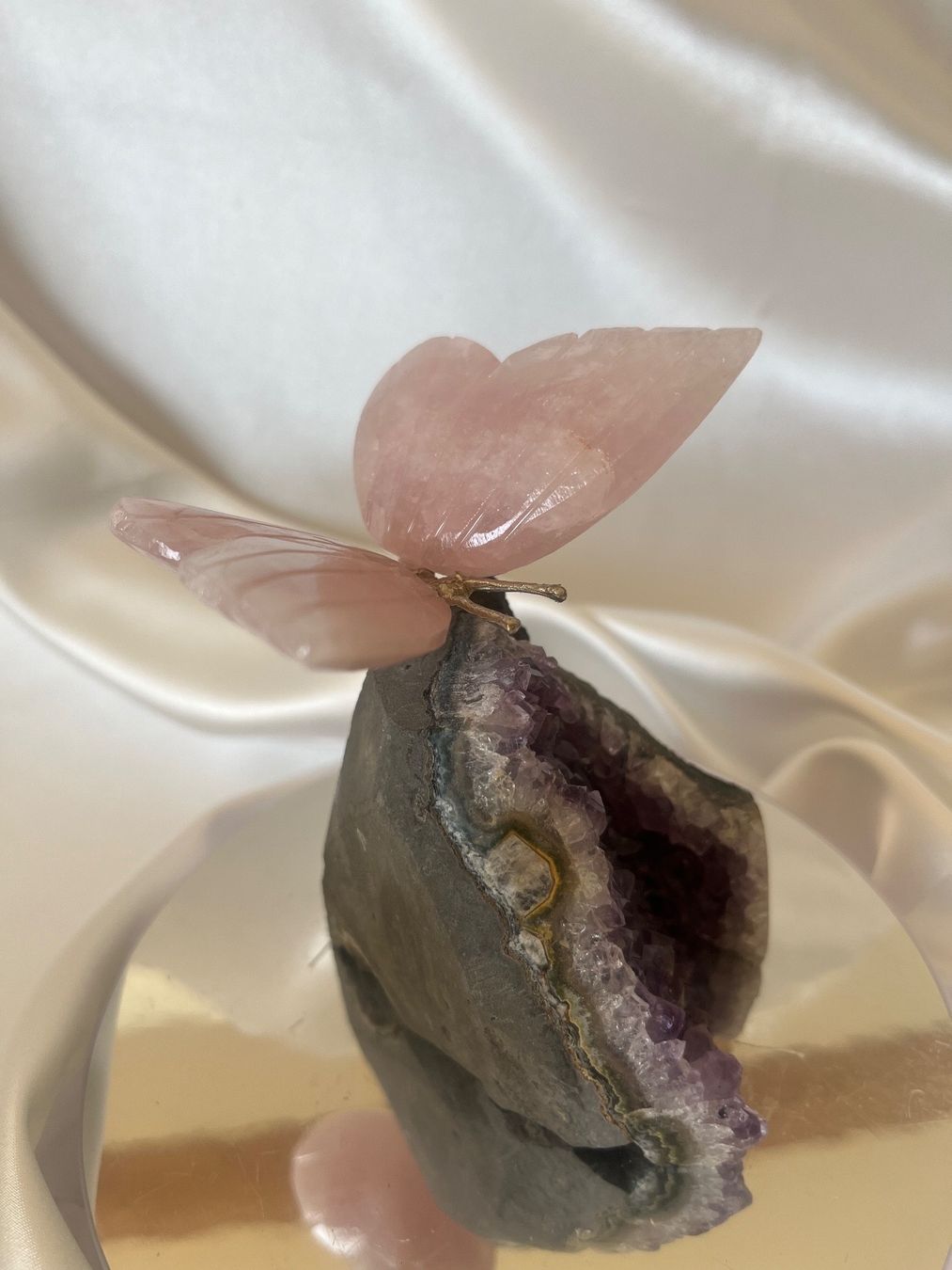 Minéraux & Lithothérapie: Schmetterling Rosenquarz auf Amethyst – Neuf avec emballage d'origine à Zürich par unique2010 3