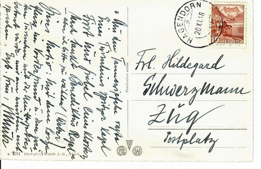 Cham Kloster Frauenthal 1948 / Stempel Hagendorn Kaufen auf Ricardo