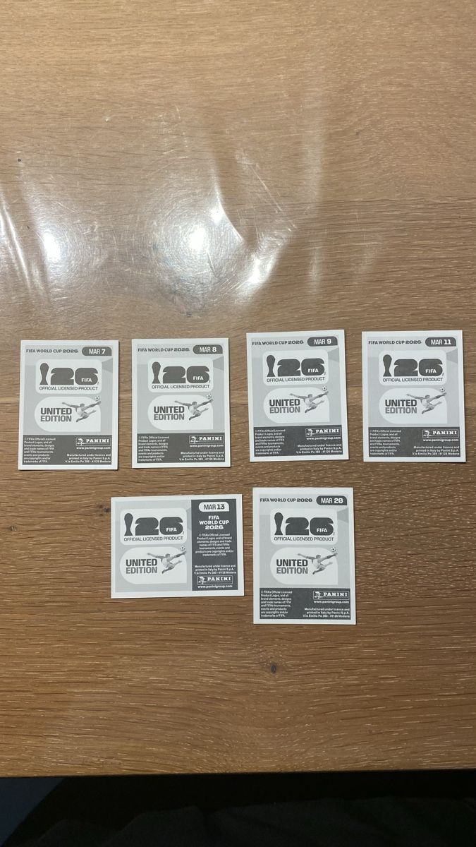 Panini Carte collezionabili: Panini Stickers - MAR - 6 Stickers – Nuovo (secondo la descrizione) da Adliswil venduto da didoli 1