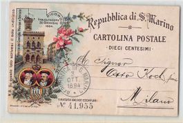 Schöne alte Postkarte SAN MARINO 1894