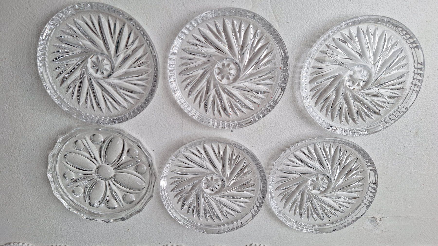 Sottobicchieri: 6 Kristall-Glasuntersetzer , Vintage – Usato da Dornach venduto da majo8689
