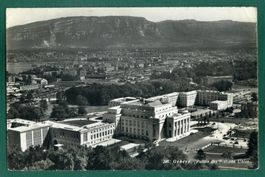 Genève, Le Palais des Nations Unies,1957, gelaufen