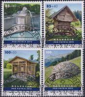 2012, Pro Patria: B317-B320 mit Ersttags-Halbmond-Stempel