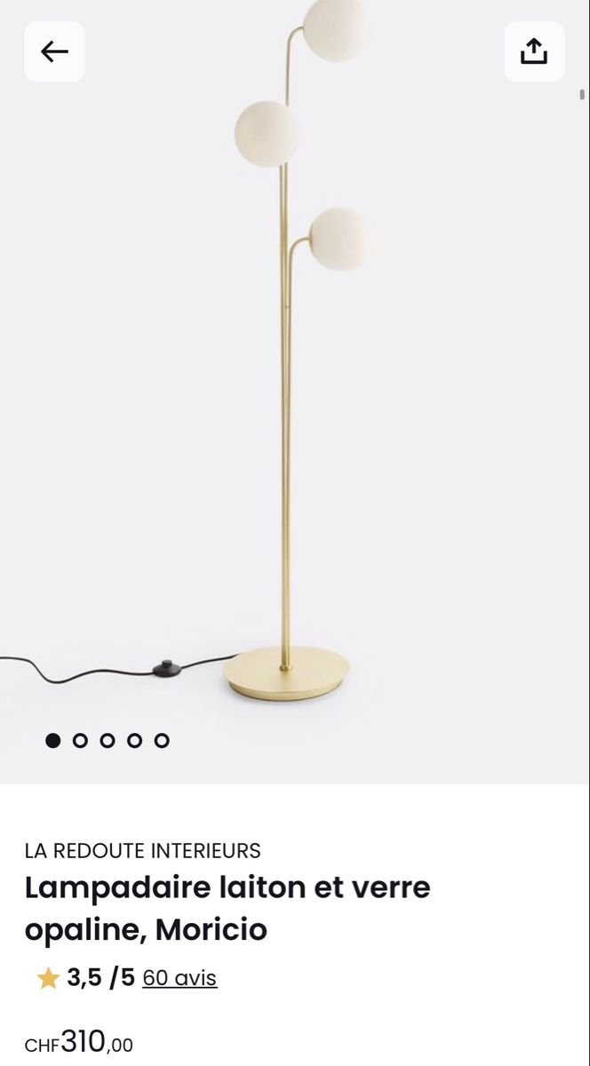 La Redoute Lampade: Lampadaire Moricio La Redoute neuve – Nuovo (secondo la descrizione) da Zürich venduto da huy_8snc 5