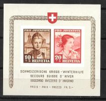 Pro Juventute Sonderblock J98I/J99I Winterhilfe ** 1.12.1941