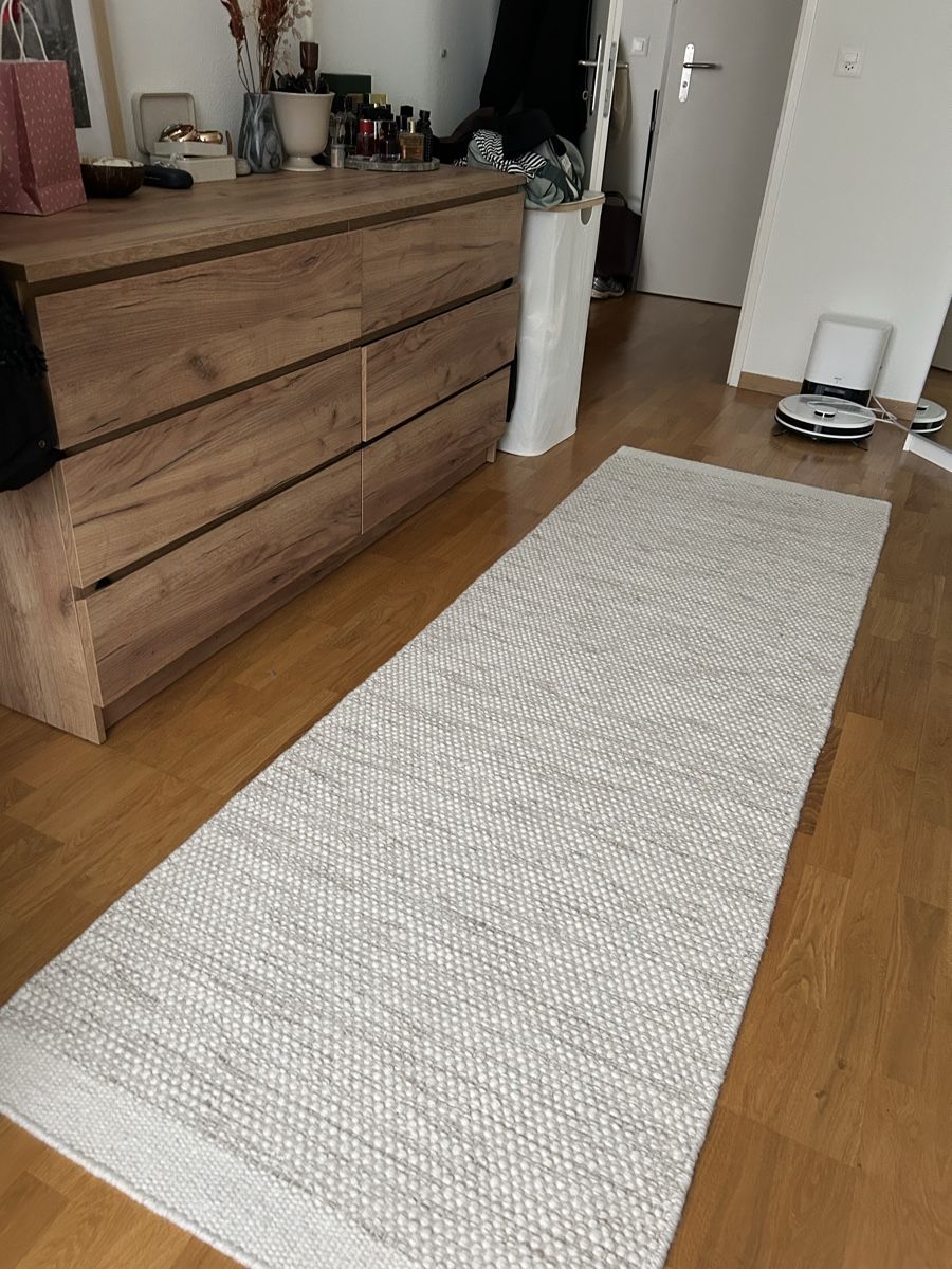 Teppiche: Benuta Wollteppich Läufer Rocco Weiss – Gebraucht aus Wädenswil von Byvesa