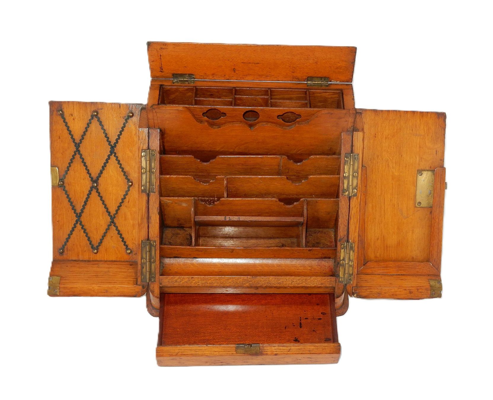 Schreibtische: Antike, viktorianisches Tisch - Schreibmöbel  Eiche, um 1870 – Gebraucht aus Alpnach Dorf von Reloved24 1