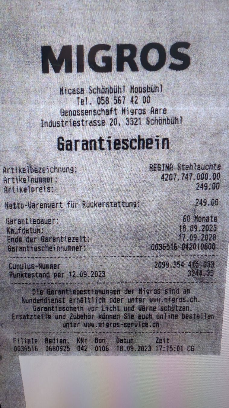 Micasa Lampade: REGINA Stehleuchte Regulärer PreisCHF 249.00 – Usato da Jegenstorf venduto da schucheli 2
