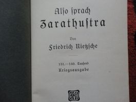 Nietzsche - Kriegsausgabe Zarathustra