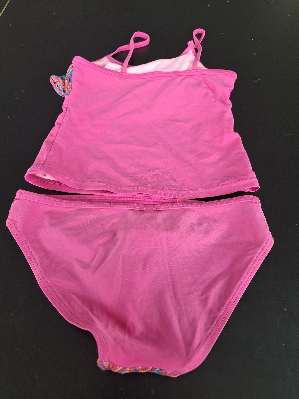 Costumi da bagno & Bikini: Pinker Tankini mit Zickzackmuster, Gr. 140 – Usato da Wilen b. Wollerau venduto da kaffirank 2