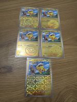 Lot 5 cartes Pokémon Pikachu chinois état neuf parfait