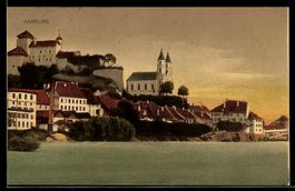 AK Aarburg, Schloss, Kirche vom Flussufer