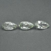 11,07 ct  3 Quartz verts naturels