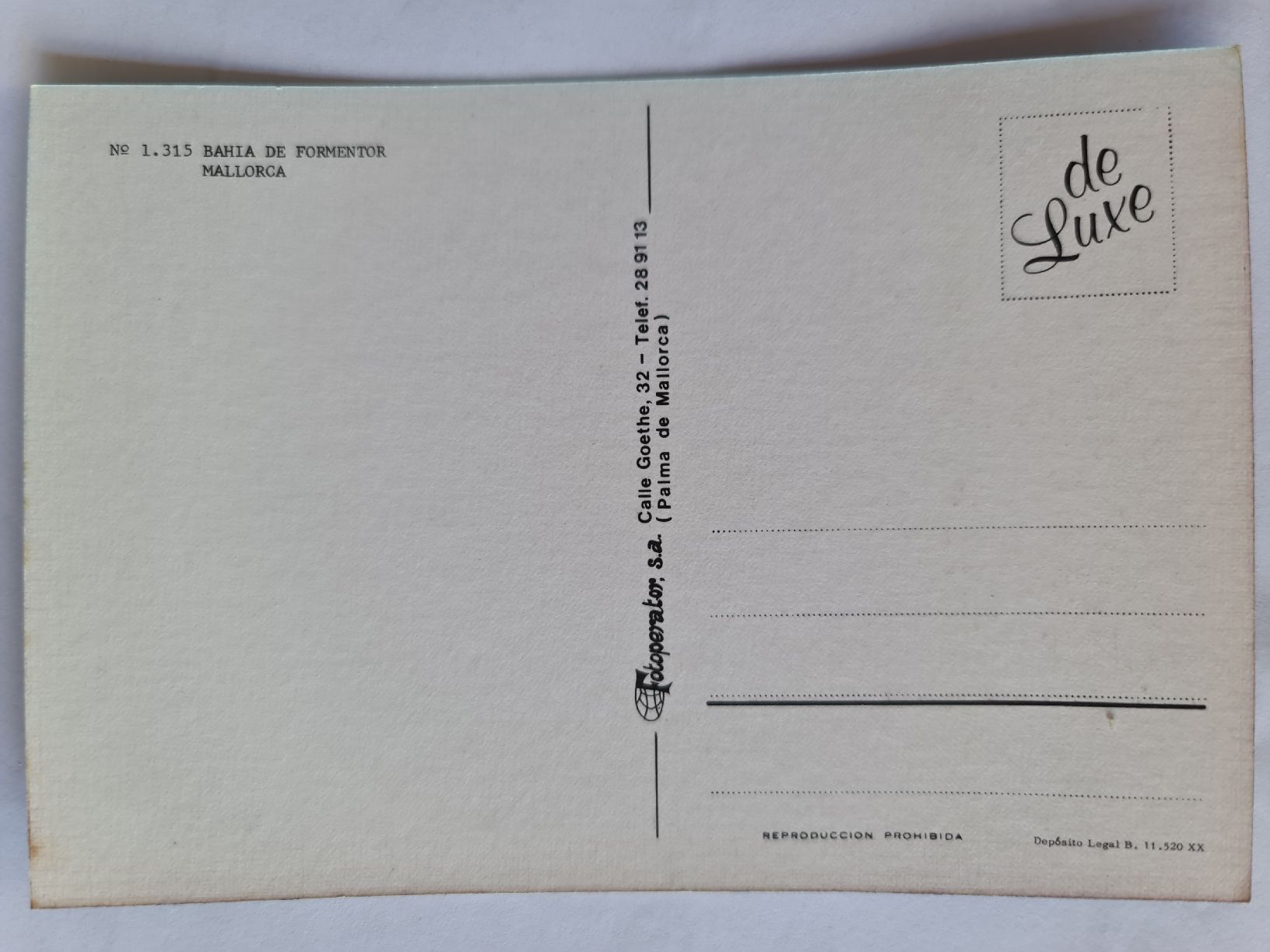 Cartoline postali: Ansichtskarte Bahia de Fermentor Mallorca Spanien 1056 – Usato da Dintikon venduto da Vexi 1