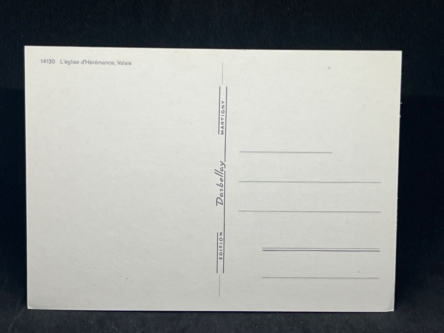 Cartoline postali: Eglise Hérémence – Usato da Widnau venduto da Brusi9 1