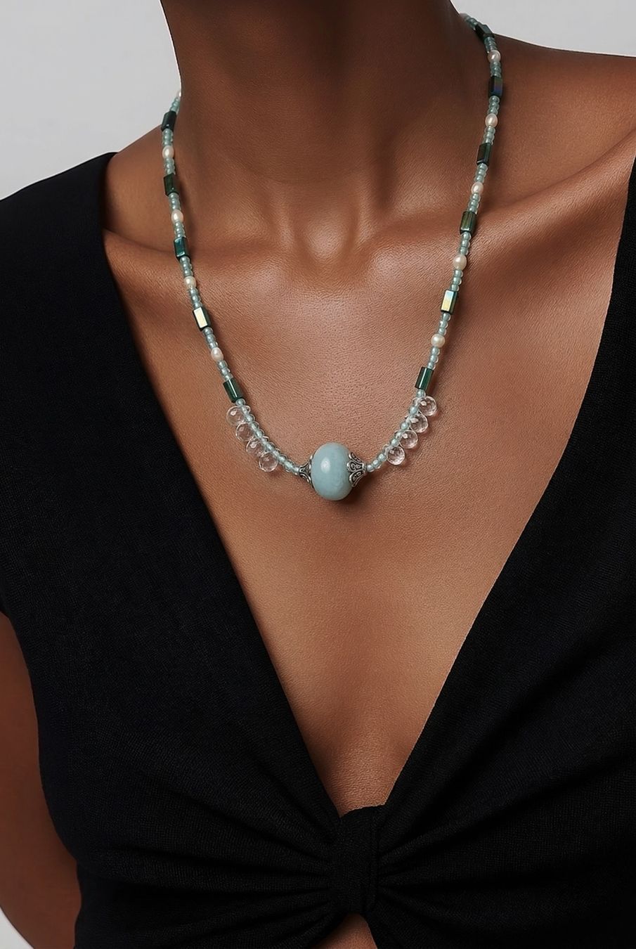 Ketten: Aquamarin, Blautopaz, Swarovski Unikat – Neu (gemäss Beschreibung) aus Basel von Chili007 1