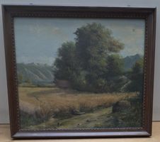 Landschaftsbild mit Rahmen (44x38 cm) Kunstdruck/Öldruck