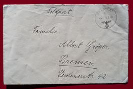 DEUTSCHES REICH FELDPOST UMSCHLAG 1940