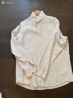 3 Herren Leinenhemden XXL (FR-Grösse), blau,grün,beige
