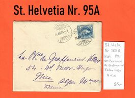 Brief St. Helvetia Nr. 95 A mit top Brief-Inhalt
