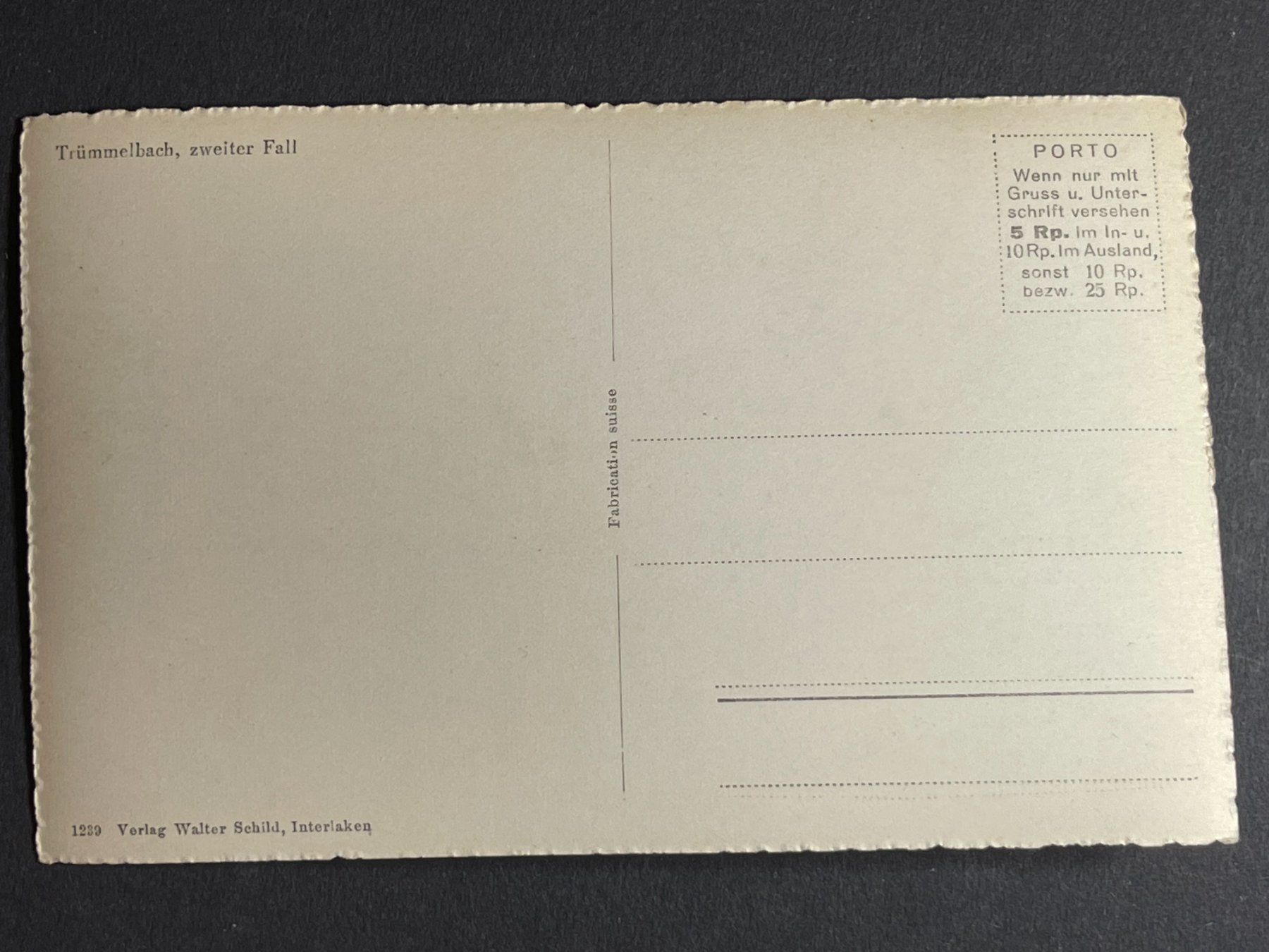Cartes postales: Lauterbrunnen, Trümmelbach, 2. Fall – D'occasion à Steg VS par danwer74 1