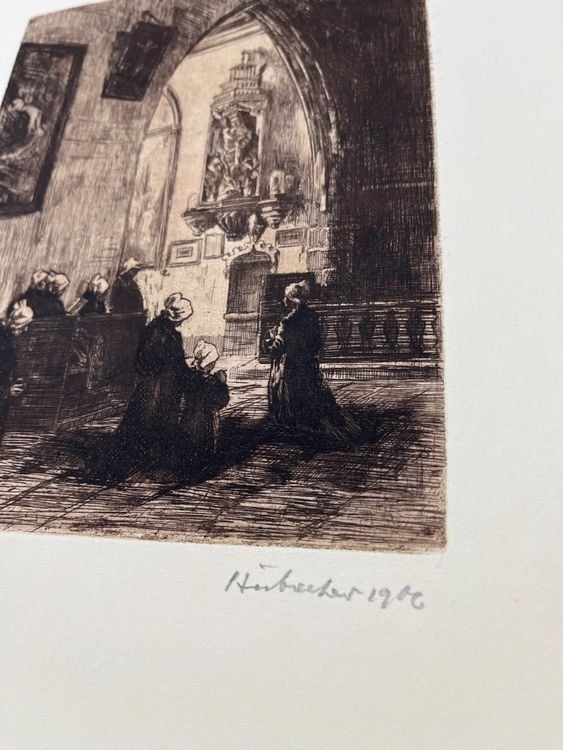 Grafica & Litografie: HERMANN HUBACHER RADIERUNG SIGNIERT – Usato da Gersau venduto da grafik-kunst 4