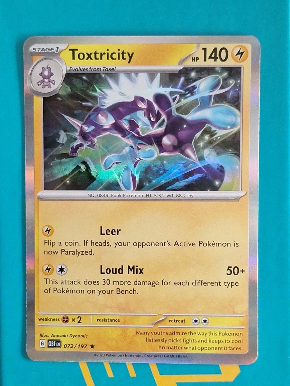 Pokémon Carte collezionabili: Toxtricity Holo - Pokemon Obsidian Flames – Usato da Altstätten SG venduto da GGsGameshop