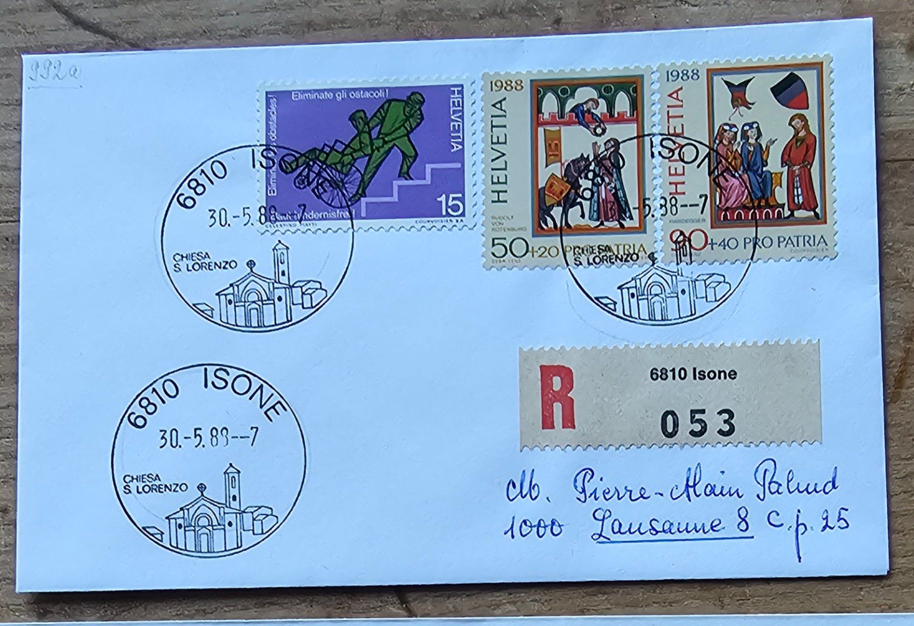 Tutti i francobolli: Sst Brief ISONE 30.5.88 – Nuovo (secondo la descrizione) da Les Valettes venduto da Nuba1
