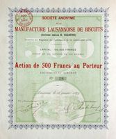 SA de la Manufacture Lausannoise de Biscuits Lausanne - 1899