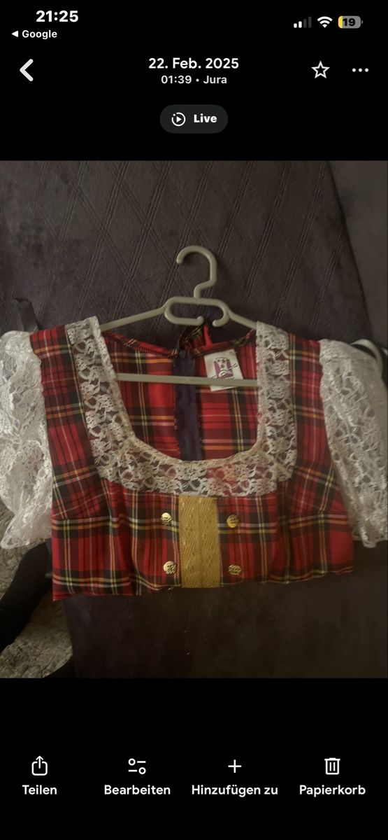 Costumi: Fasnachtskleid kariert, Grösse M, inkl. Mütze, Top! – Usato da Trimbach venduto da Alessia75 3