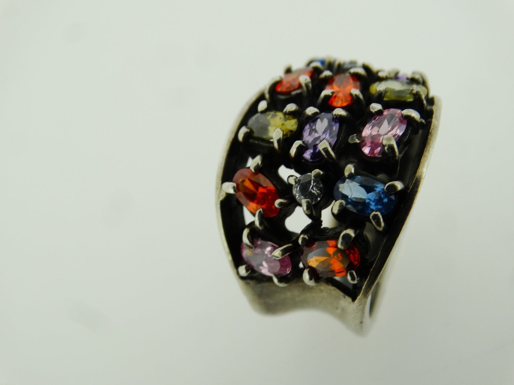 Anelli: Silber 950 Ring mit Farbigen Steinen – Usato da Adliswil venduto da Isaac_92 3