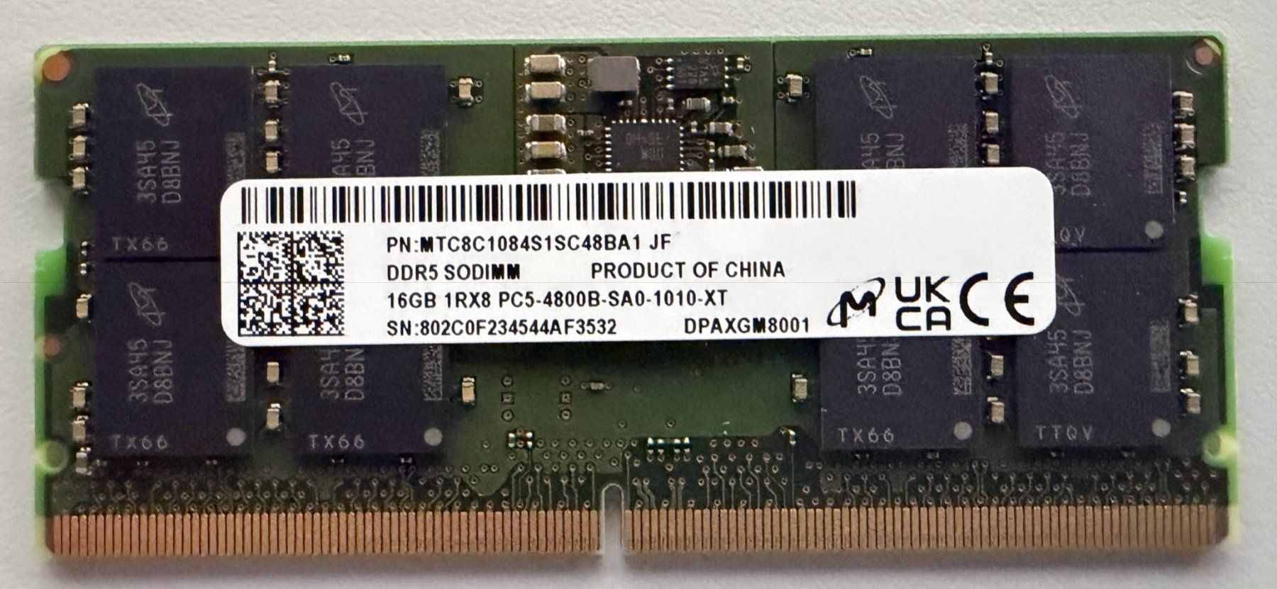 Mémoires / RAM: 16GB DDR5-4800 SO-DIMM RAM-Modul – Neuf (Voir description) à Berg TG par Sumsi33