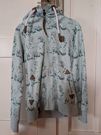 Naketano Sweatjacke mit Kapuze Gr. S  Salbeigrün