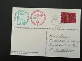 Ballon Post 1982 ref. Kirche Horgen      (G1222)