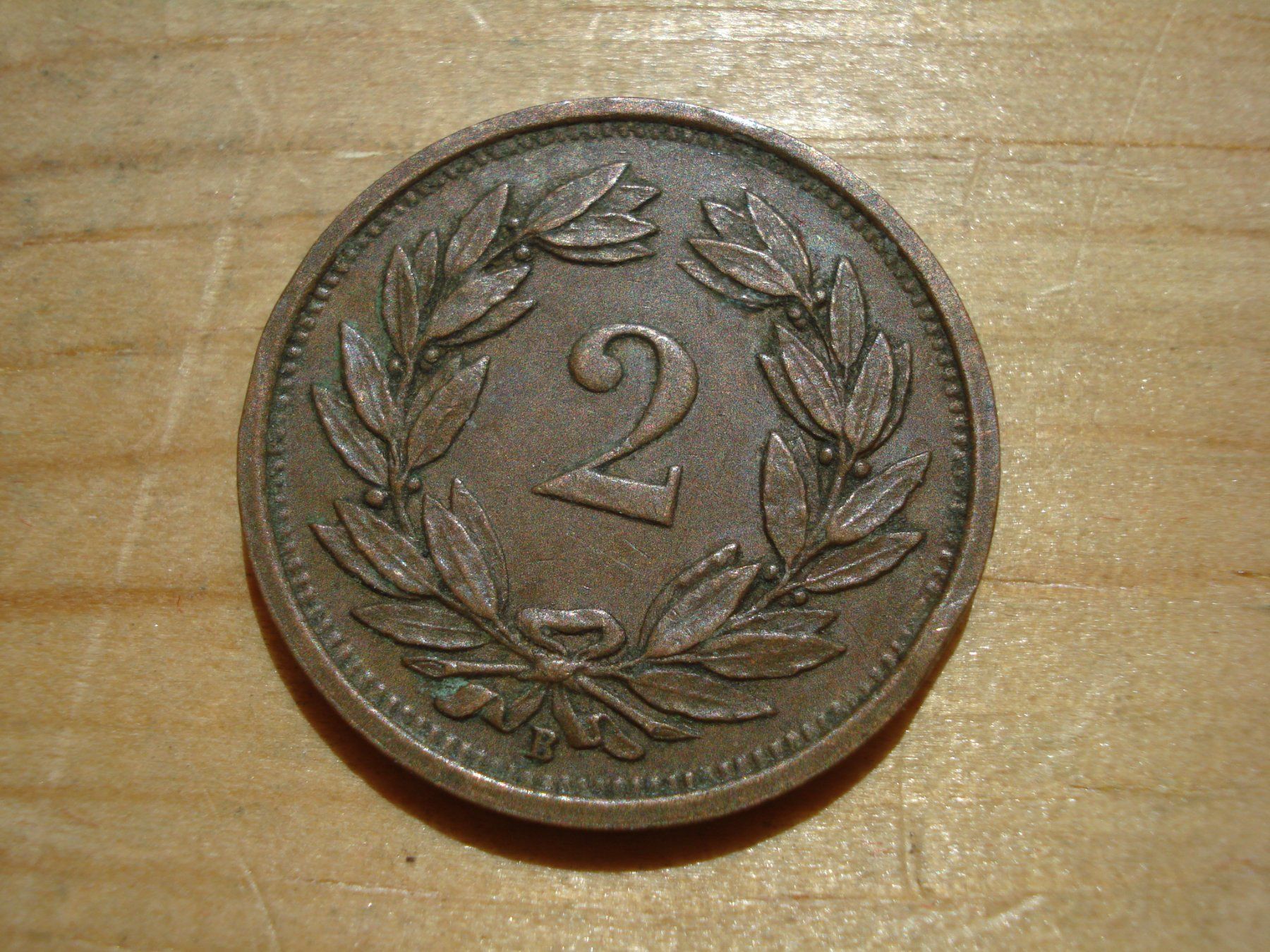 Alle Münzen: (N2) 2 Rappen 1937 – Gebraucht aus Erlach von Net-Coins 1