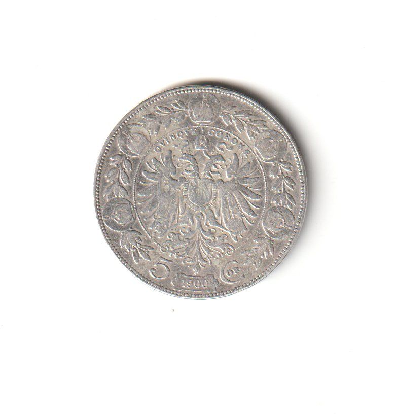 Alle Münzen: 5 Corona 1900 – Gebraucht aus Minusio von Mer66 1