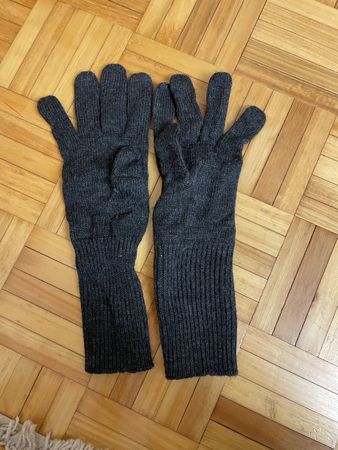 Graue Handschuhe, Grösse M