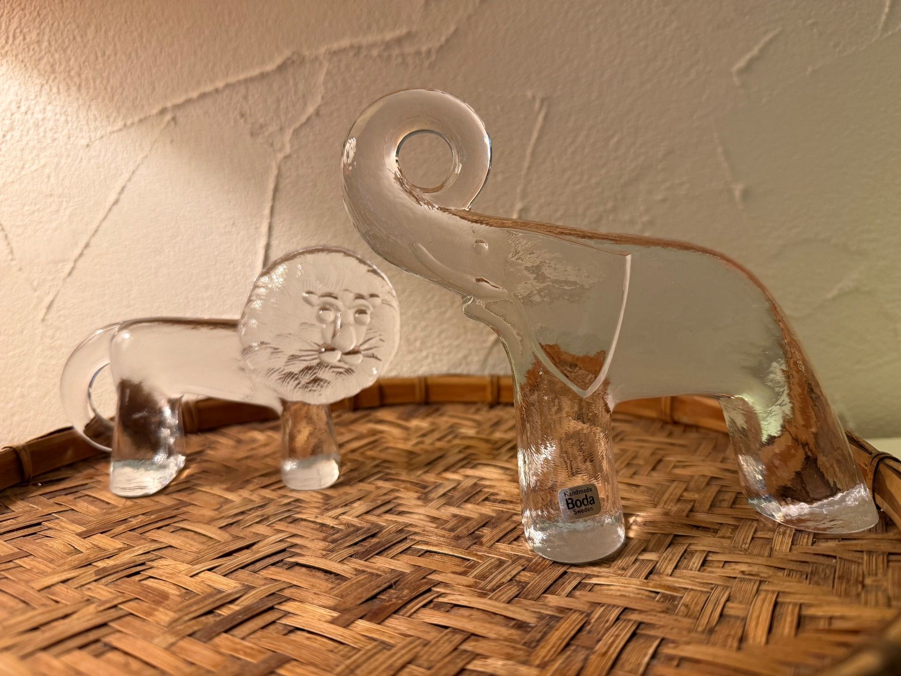 Kosta Boda Statuette: Kosta Boda Löwe und Elefant – Usato da Rorbas venduto da tun_m7fz 1