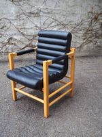 Vintage 80er Lockenhaus Ledersessel – Design Ernst Gisel