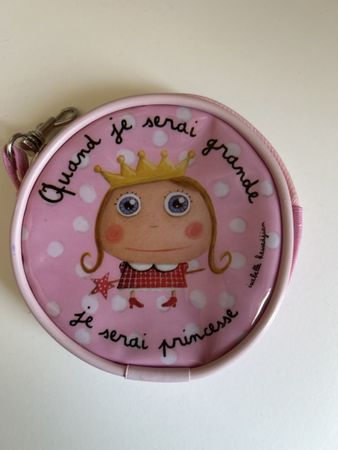 Porte-monnaie rond "princesse" fille, comme neuf 💝