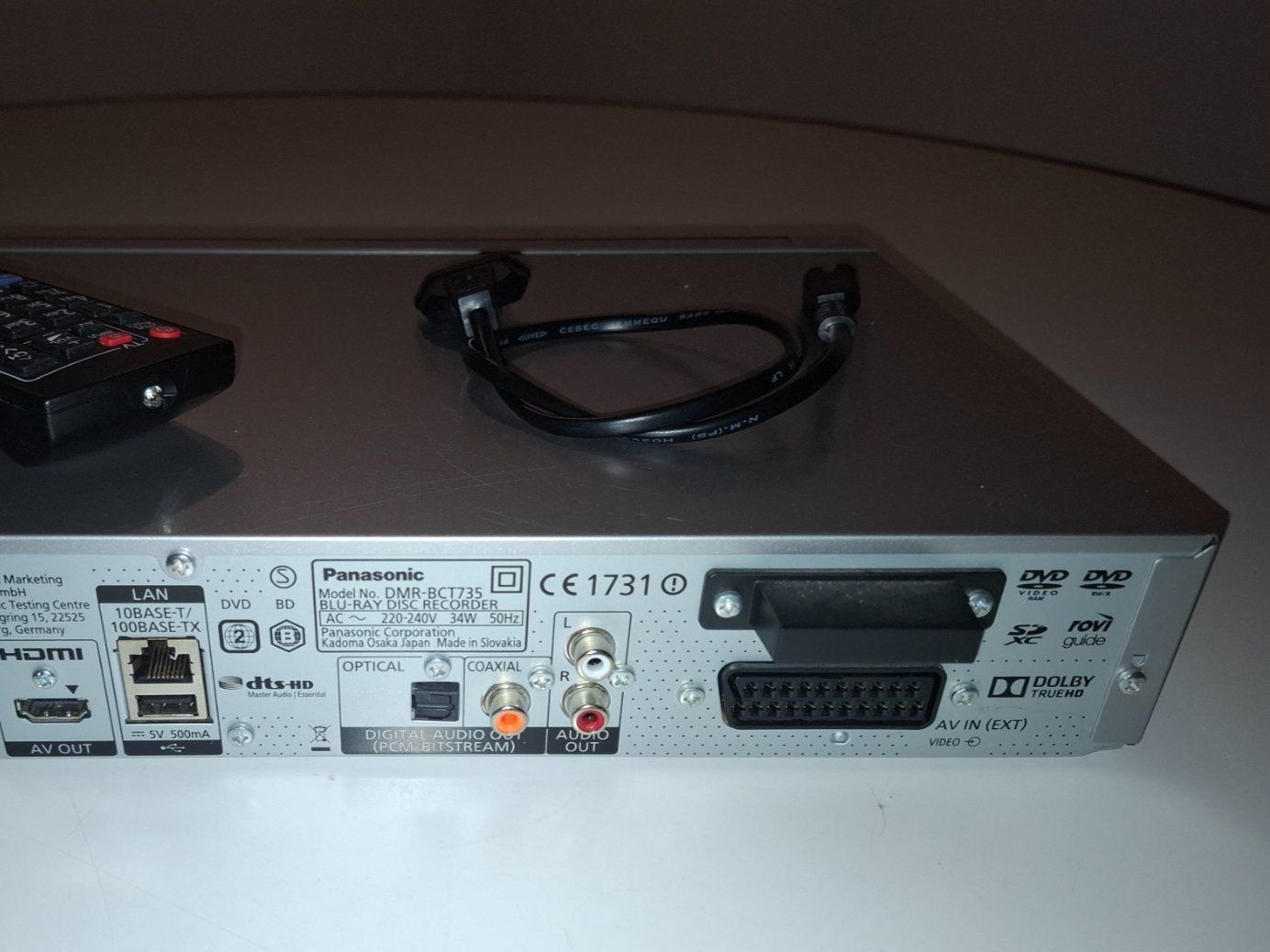 Panasonic Audio- & Mediensysteme: Panasonic DMR-BCT735 Blu-ray Player / Recorder – Gebraucht aus St. Gallen von WWL 8
