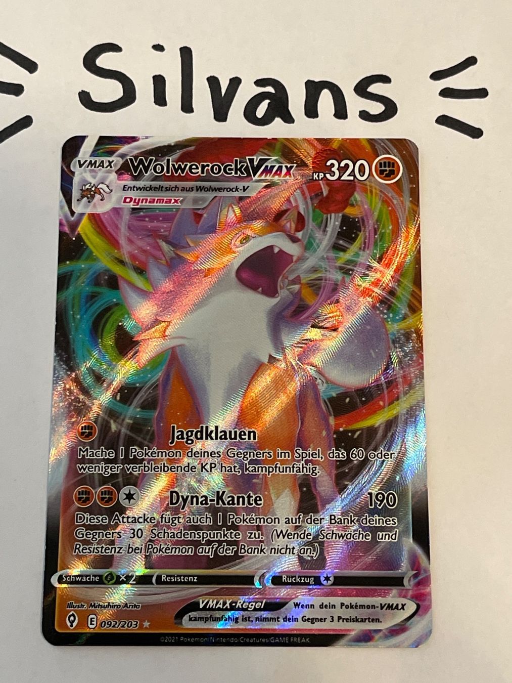 Pokémon Carte collezionabili: Wolwerock Vmax 092/203 Drachenwandel Deutsch – Nuovo (secondo la descrizione) da Wil SG venduto da Silvans