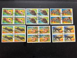 Madagascar,  1994 Animals Viererblöcke gestempelt  (E218)